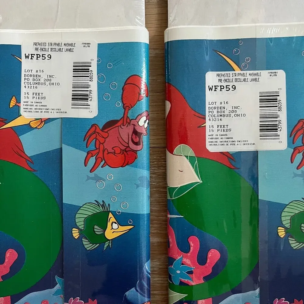 Disney Little Mermaid Wallpaper Decorative Border Prepasted Border Under the Sea